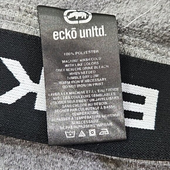 Ecko Unltd Men's 2XL Grey Big Logo Adjustable Waist Jogger Pants Vintage EUC - Picture 12 of 12